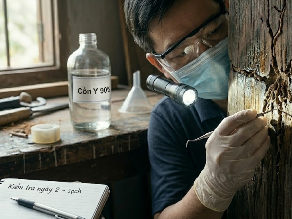 Kiểm tra xem còn dấu hiệu mối hoạt động hay không