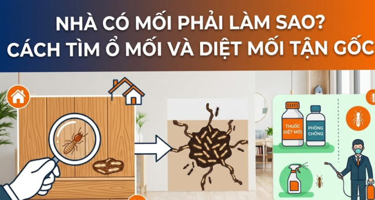 Nhà có mối phải làm sao? Cách tìm ổ mối và diệt mối tận gốc